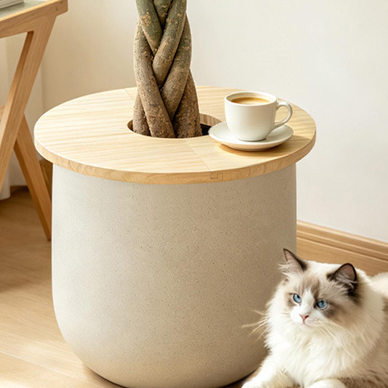Terracotta Pot - Blumentopf-Abdeckungen aus Holz, Geteilte Pflanzgefäß-Gitterabdeckung, Dekorative