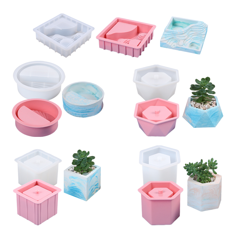 Succulent Set - Sukkulenten Blumentopf Silikon Form Pflanzer Vase