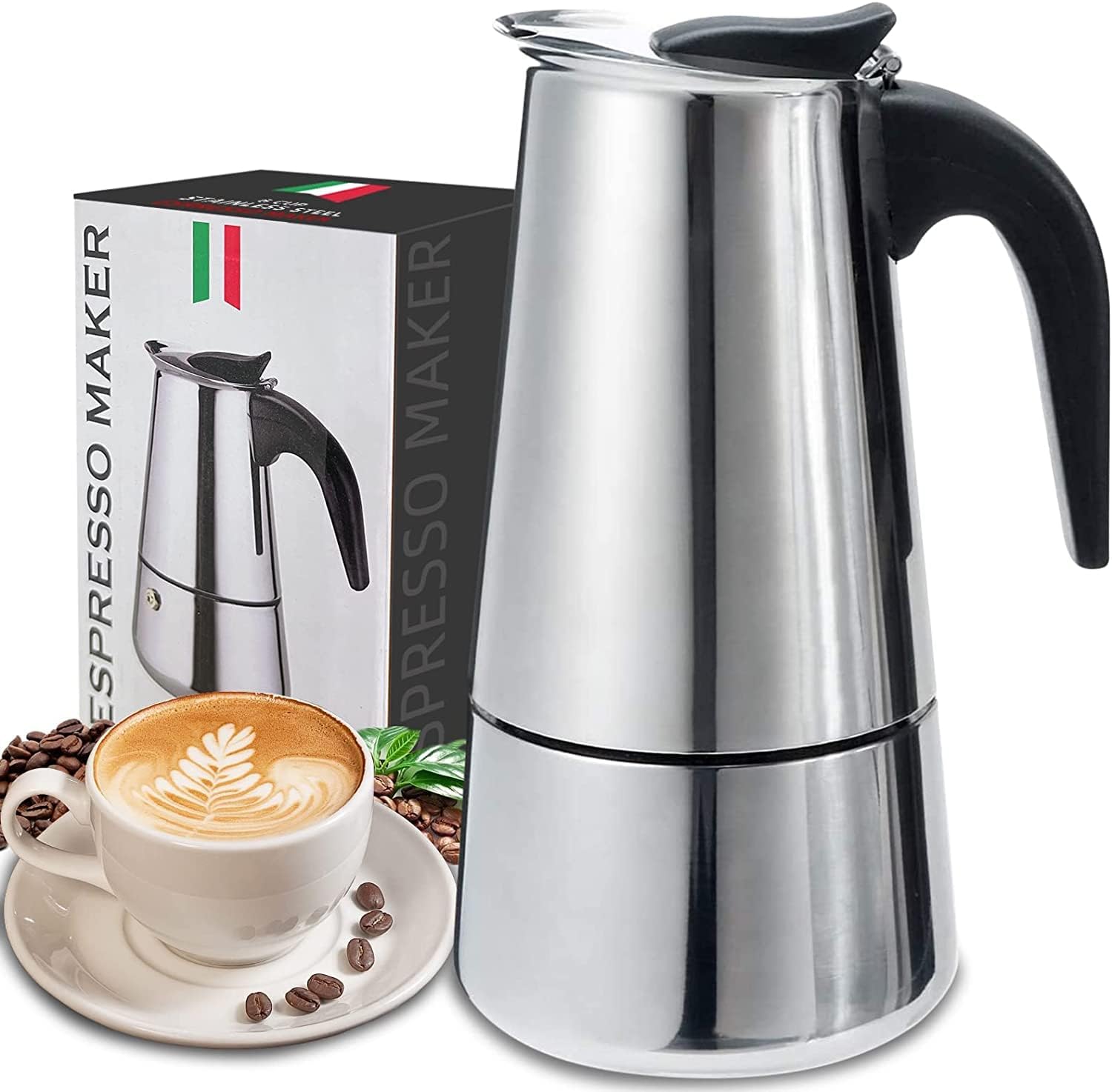 4/6/9 Tassen Moka Pot Caffe Ma – Pothos Bewertung und Preis